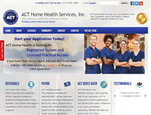 Tablet Screenshot of acthomehealthservices.com